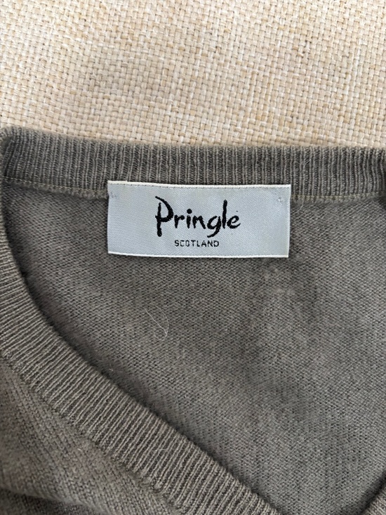 Pringle of Scotland Men's Grey/Blue Pure 100% Cashmere Argyle Sweater - Size XL - Picture 2 of 6